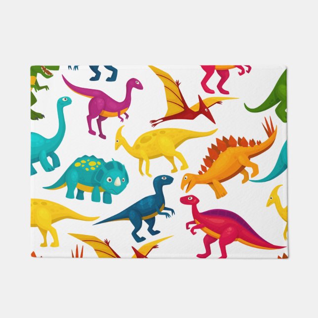 Tapete Adesivos de padrão dino fofo (Frente)