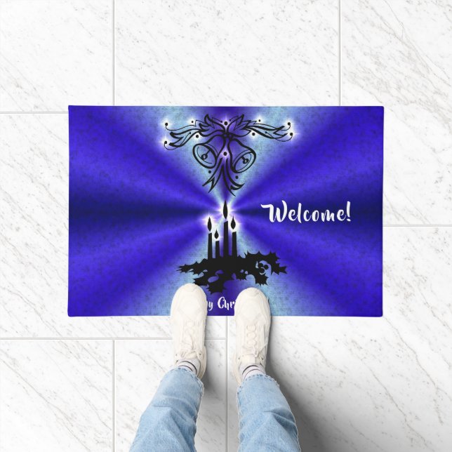 Tapete Advento, Artdeco de Natal no Arco Verde Azul (Interior)