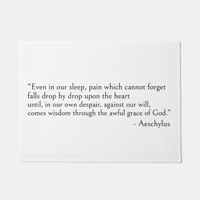 Tapete Aeschylus cita, mesmo dormindo (Frente)