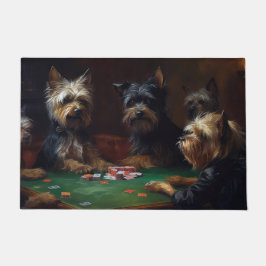 Tapete Affenpinscher Cães Jogando Poker Art