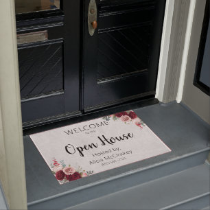 Tapete Agente imobiliário personalizado Open House Floral