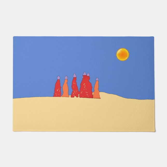 Tapete Água carregando feminina no deserto de Thar - Raja (Frente)