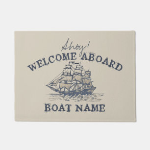Tapete Ahoy! Bem-vindo a bordo da Vintage Personalizada N