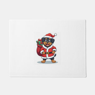 Tapete Ajudante do Papai Noel Rottweiler