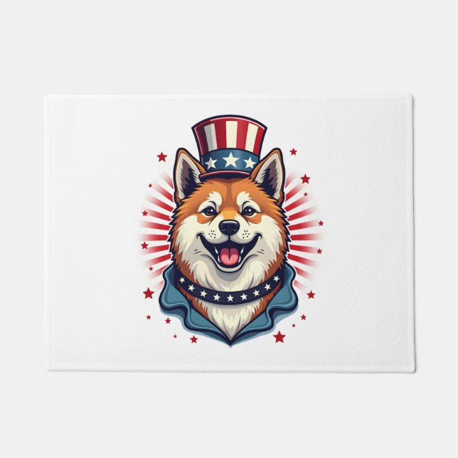 Tapete Akita cão com independência (Frente)