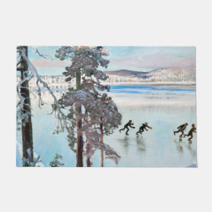 Tapete Akseli Gallen-Kallela - Patinadores perto de Kalel