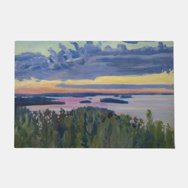 Tapete Akseli Gallen-Kallela - Vista sobre um lago em Sun (Frente)