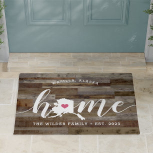 Tapete Alaska Home State Personalized Wood Look