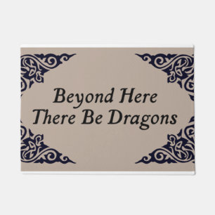 Tapete Além Daqui Há Dragão Dungeon Dragon Doormat