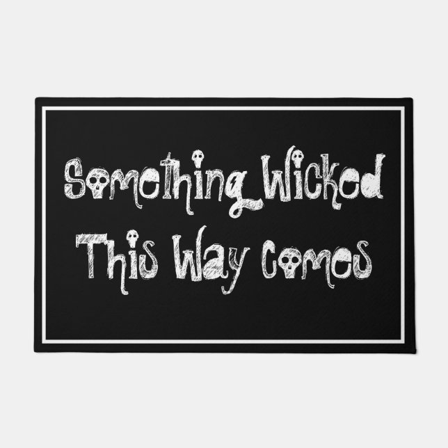 Tapete Algo Mal Dessa Maneira Vem À Porta (Frente)