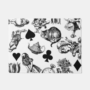 Tapete Alice White Rabbit Wonderland Cheshire Cat