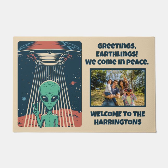 Tapete Alienígena de OVNI de Texto e Fotografia Personali (Frente)