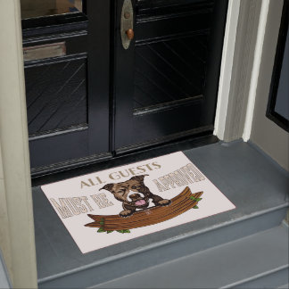 Tapete All Guests Must Be Appoved Mat, Cute Dog