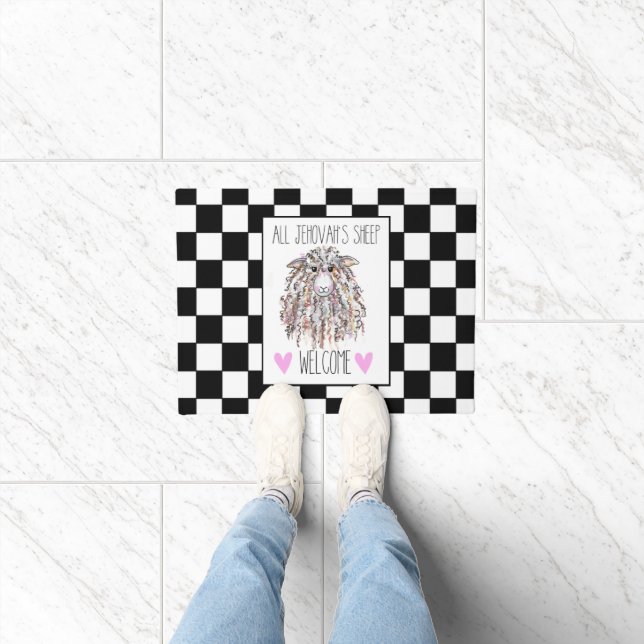 Tapete "All Jehovah's Sheep Welcome" Doormat (Interior)
