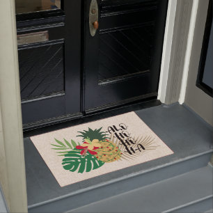 Tapete ALO-HO-HO-HA-HA-abacaxi tropical havaiano