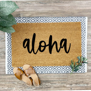 Tapete Aloha - Bem-vindo ao Mat Doormat