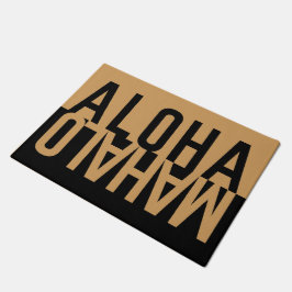 Tapete Aloha & Mahalo (preto)