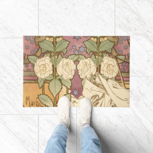 Tapete Alphonse Mucha Estrelas Elegantes Art Nouveau Camé