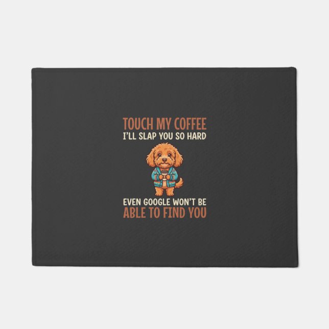 Tapete Amante de Café Cockapoo Divertido (Frente)