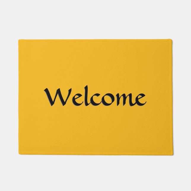 Tapete Amarelo Saffron Sólido (Frente)