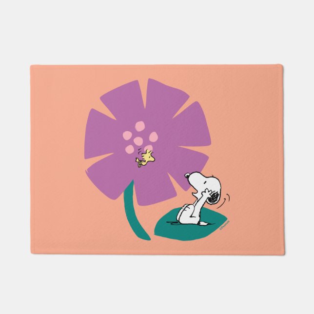 Tapete Amendoins | Ilustração da Natureza: Flor Roxo (Frente)