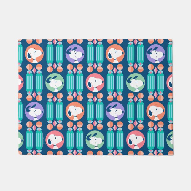 Tapete Amendoins | Padrão de Sonhos de Deco Azul Escuro d (Frente)