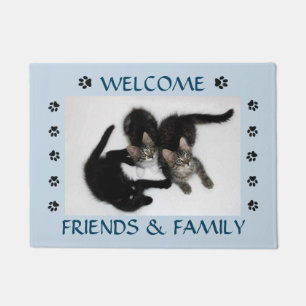 Tapete Amigos e Doormat do gatinho da família