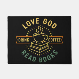 Tapete Amor Deus Beba Café Ler Livros Vintage