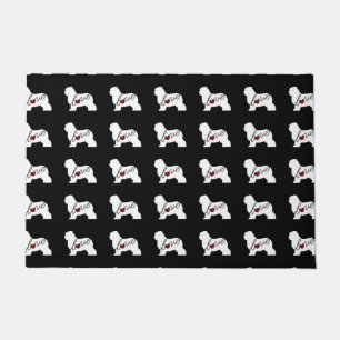Tapete Amor inglês velho do Sheepdog