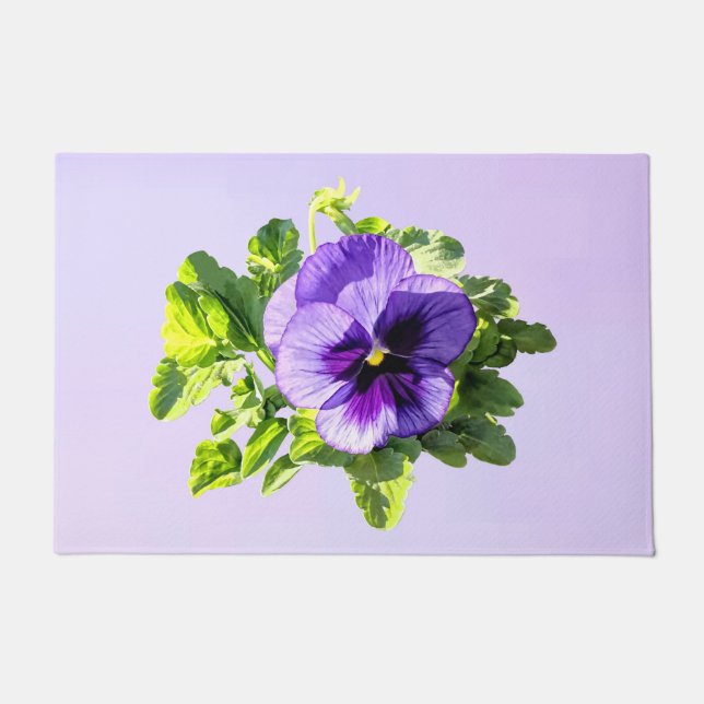 Tapete Amor-Perfeito em Dois Tons de Roxo (Frente)