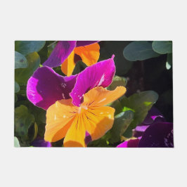 Tapete Amor-Perfeito Laranja e Roxo
