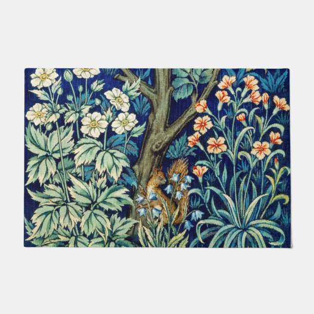Tapete Animais e Flores, Floresta, William Morris (Frente)