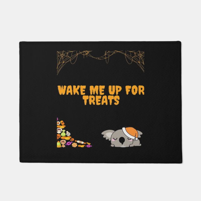Tapete Animal sonolento pronto para os doces de Halloween (Frente)
