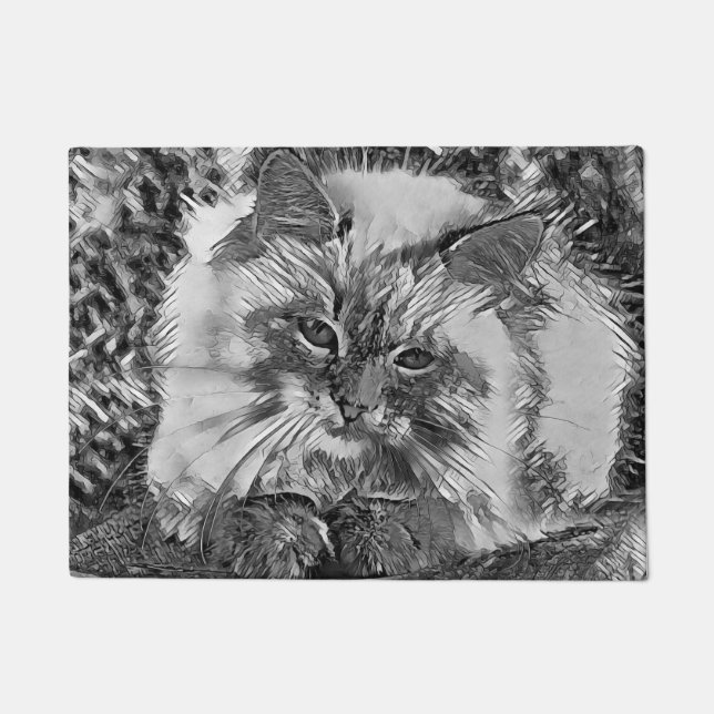 Tapete AnimalArtBW_Cat_07 (Frente)