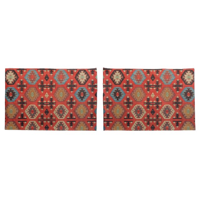 Tapete Antiquado Colorido Turco Kilim (Verso - conjunto)