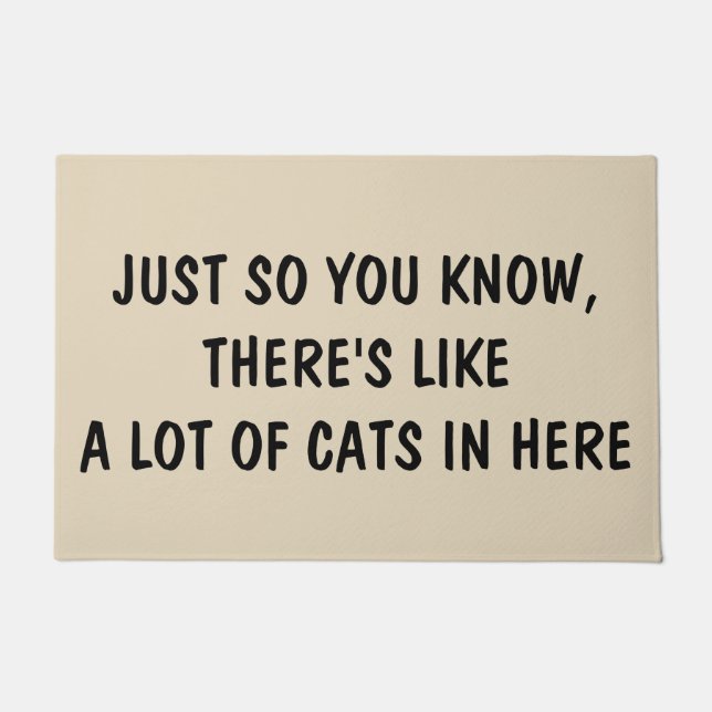 Tapete Apenas assim você sabe que há como muitos gatos (Frente)