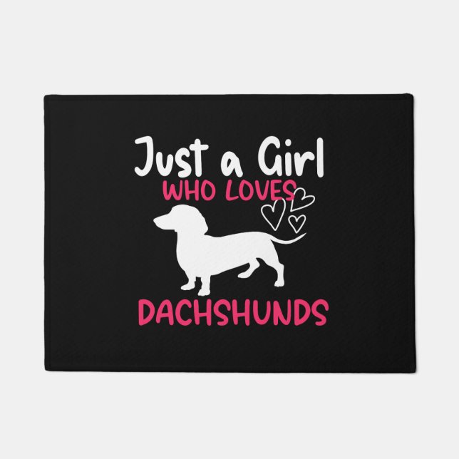 TAPETE APENAS UMA MENINA QUE AMA DACHSHUNS (Frente)