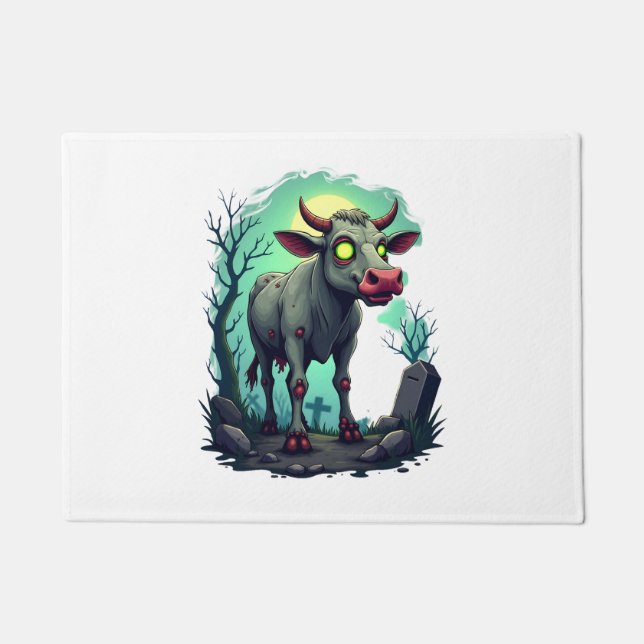 Tapete Apocalipse de Vaca Zombie (Frente)