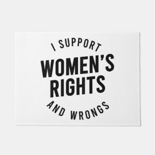 Tapete Apoio os direitos das mulheres e os erros