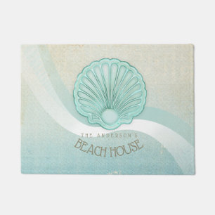Tapete Aqua ID623 azul de Shell dos moluscos da casa de