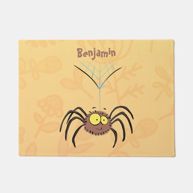 Tapete Aranha de desenho animado engraçada fofa e felpuda (Frente)