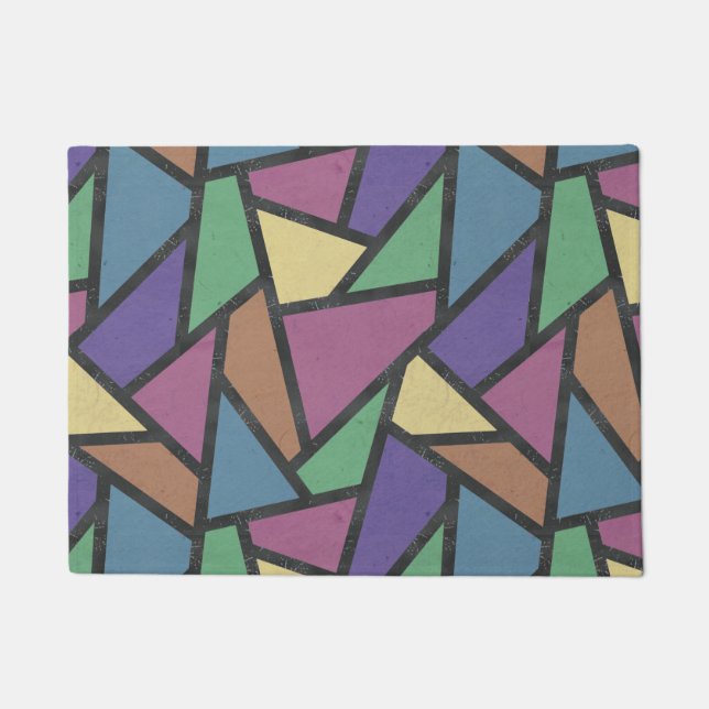 Tapete Arco-íris torto cores padrão do mosaico (Frente)