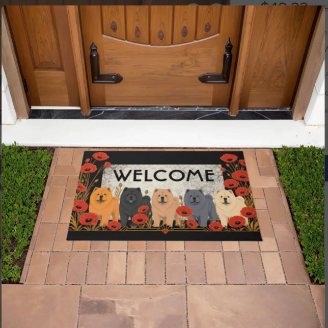 Tapete ART DECO CHOWS Smooth   - personalizar texto (Criador carregado)