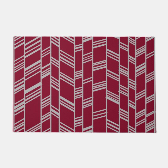Tapete Art Deco Lines - Maroon (Frente)