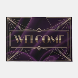 Tapete Art Deco Purple Welcome Doormat