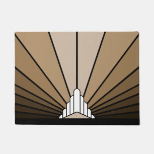 Tapete Art deco sun em bronzeado