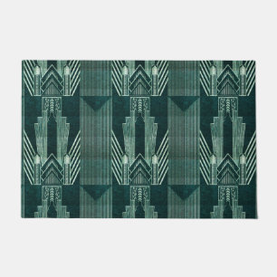 Tapete Art deco, Verde, preto, padrão, art nouveau, vint