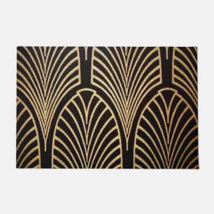 Tapete Art nouveau, art deco, padrão do ventilador, bronz