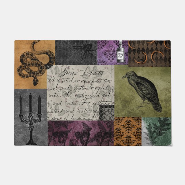 Tapete Arte Apothecária Gótica Medieval Halloween (Frente)