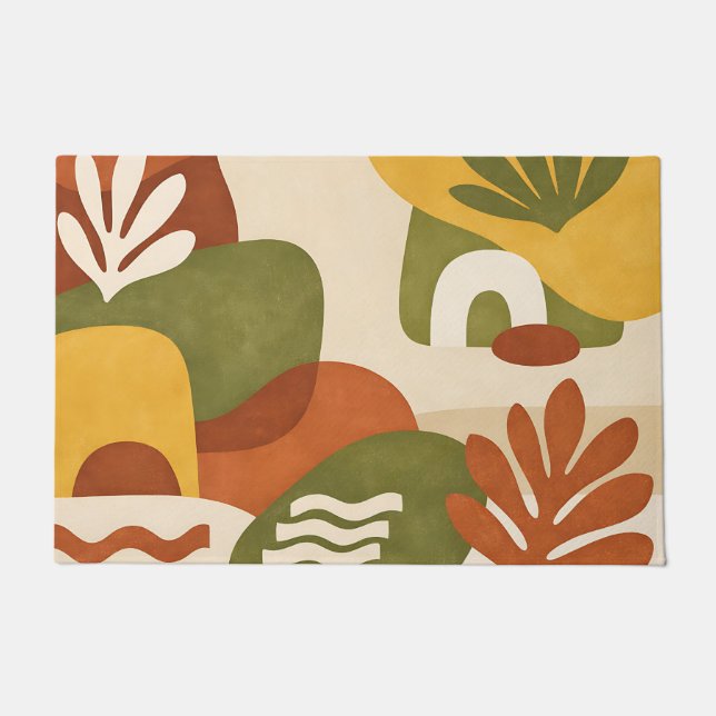 Tapete Arte Botânica Abstrata Boho (Frente)
